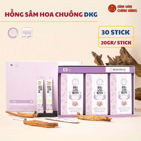 Trang chủ / Shop / Hồng sâm / Thạch hồng sâm Thạch hồng sâm Hoa chuông Daedong (20g x 30 stick)