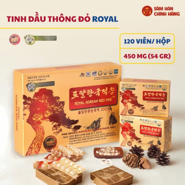 Royal Korean Red Pine – Thông đỏ hoàng gia Hàn Quốc 120v*450mg